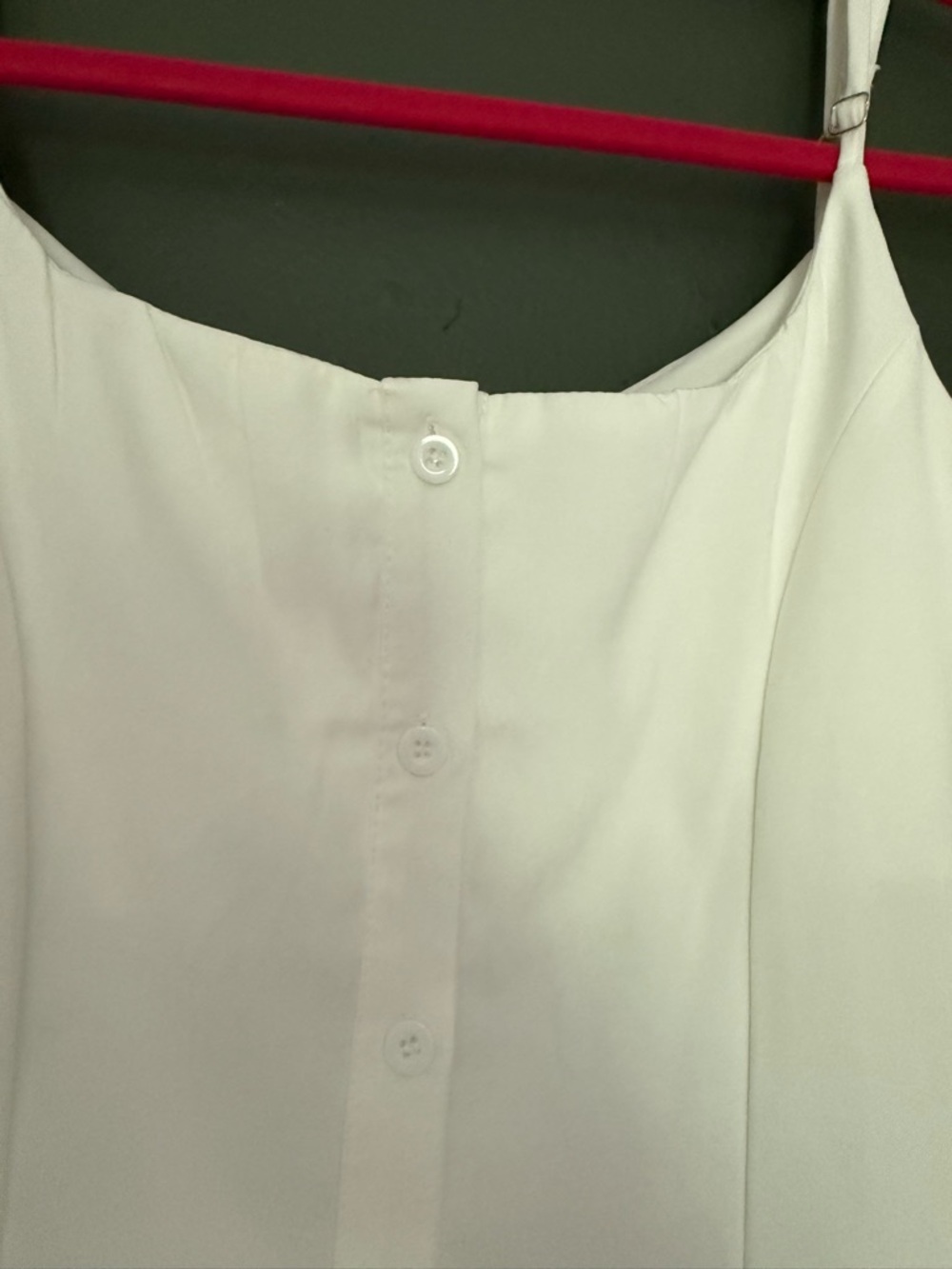 White Button-Front Dress - Picture 4 of 5